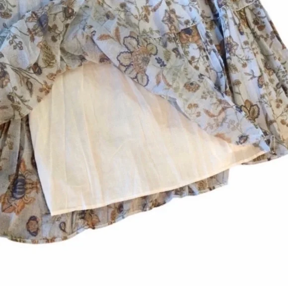 Rachel Zoe NWT floral v neck sleeveless cotton maxi dress cottagecore size small - Picture 10 of 12